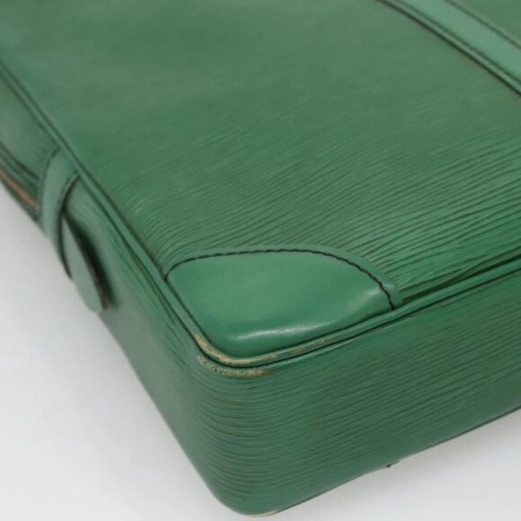 LOUIS VUITTON Epi Porte Documents Voyage Business Bag Green M54474 Auth - Picture 2 of 14